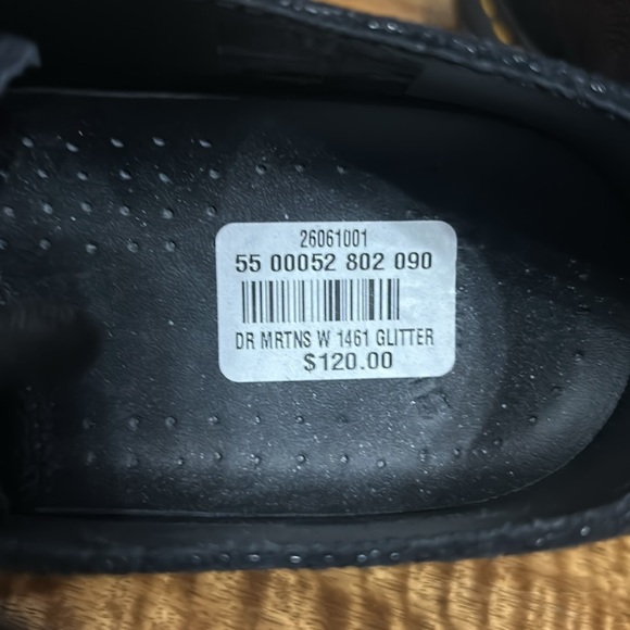 Dr. Martens 1461 WOMEN'S GLITTER OXFORD SHOES - Picture 6 of 8